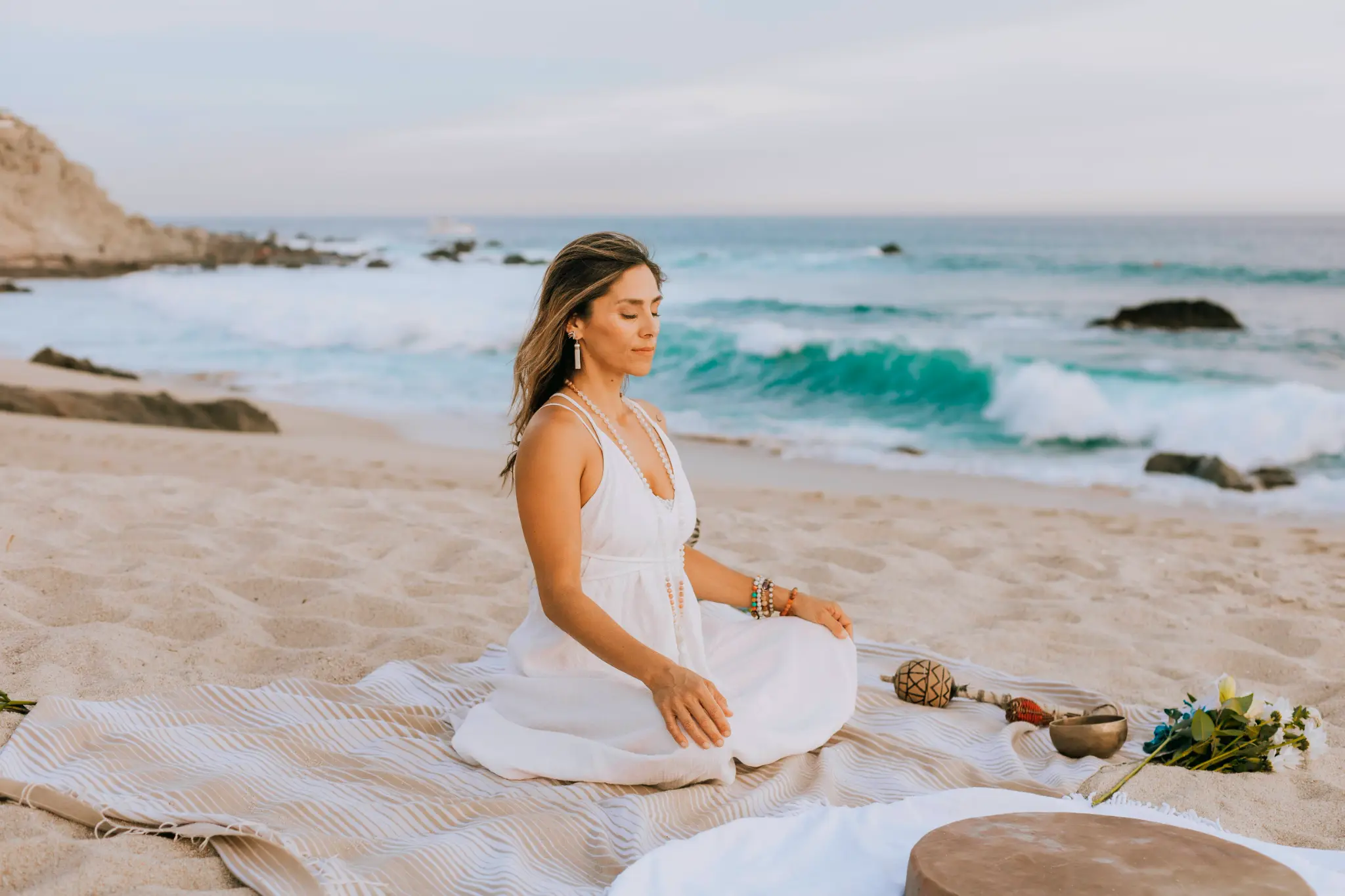 Rose in meditation