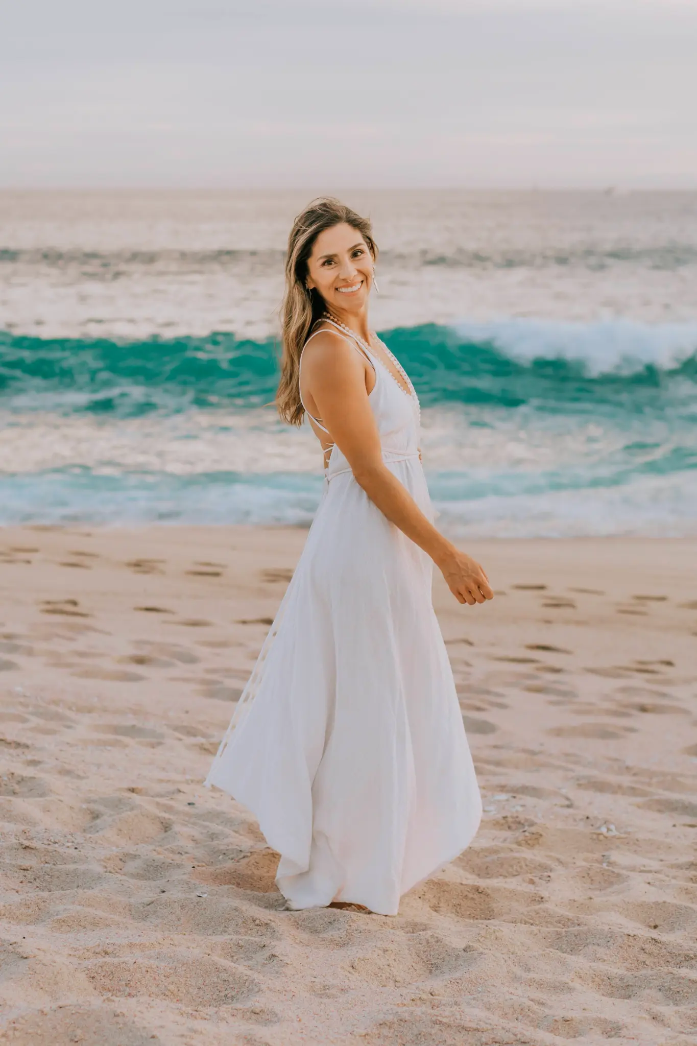 Rose Biel on the beach